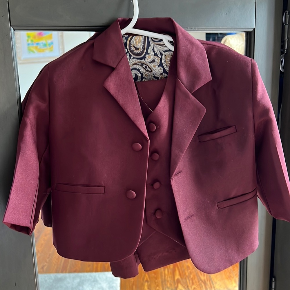 Toddler Burgundy Suit
